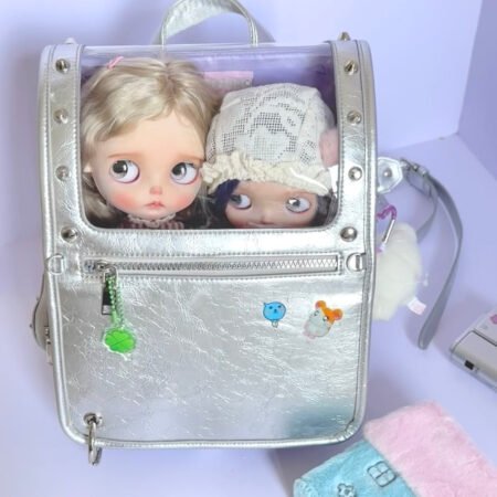 BLYTHE BJD travel bag for Blythe/OB24/1/6BJDProtective For Doll Handcrafted Handmade SHOWCASE/DISPLAYCASE/CARRYCASE 04