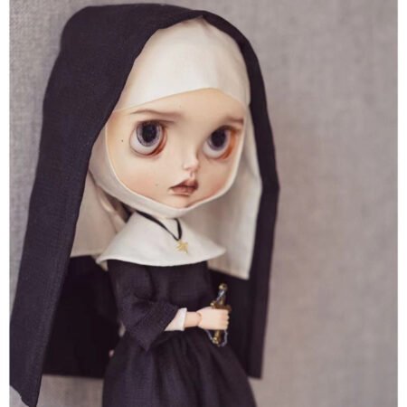 BLYTHE DOLL cloth Dress sewing pattern , Dolls clothes pattern and tutorial, Clothes sewing pattern for stuffies,BLYTHE DOLL NUN cloth raw material DRESS 03
