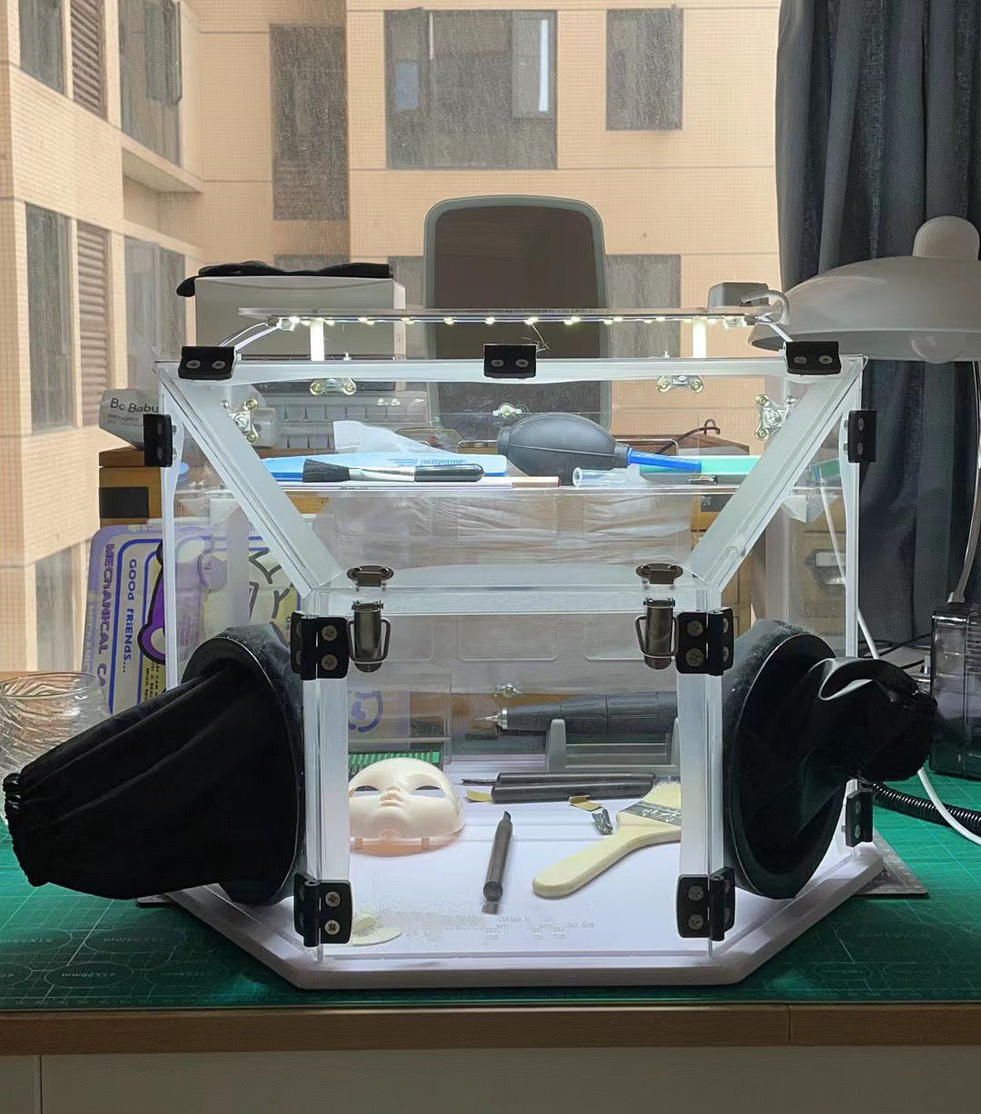 Blythe Doll sanding /Polishing box, dust cover Blythe Doll Tools Set with lights for Blythe Doll Customization - 图片 6