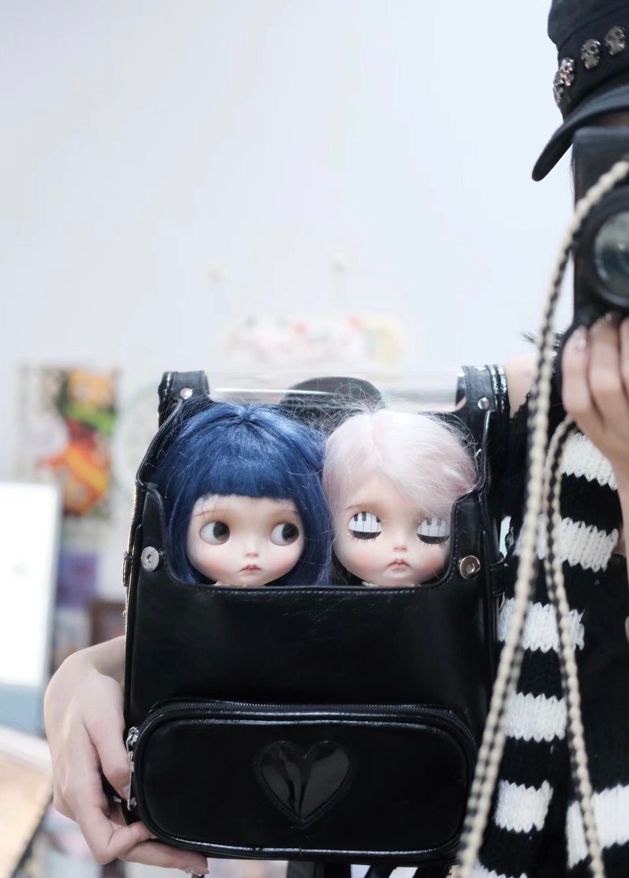 BLYTHE BJD travel bag for Blythe/OB24/1/6BJDProtective For Doll Handcrafted Handmade SHOWCASE/DISPLAYCASE/CARRYCASE 05 - 图片 2