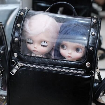 BLYTHE BJD travel bag for Blythe/OB24/1/6BJDProtective For Doll Handcrafted Handmade SHOWCASE/DISPLAYCASE/CARRYCASE 05