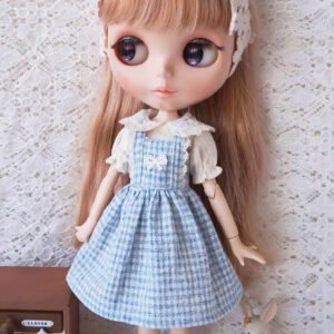 Pink Dress Night Dress for Blythe,BJD 1/6 Doll Clothes Customized 024