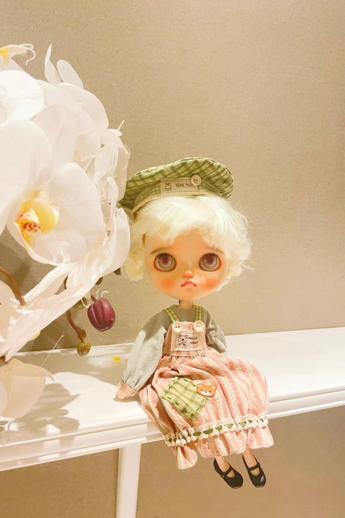 White Long Dress Night Dress for Blythe,BJD 1/6 Doll Clothes Customized 015 - 图片 4