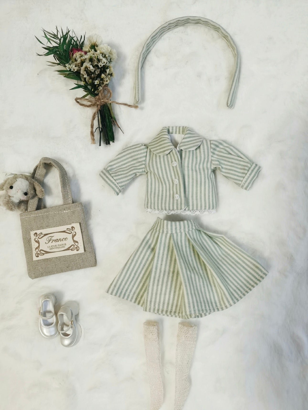 Green Dress for Blythe,BJD 1/6 Doll Clothes Customized 010 - 图片 2