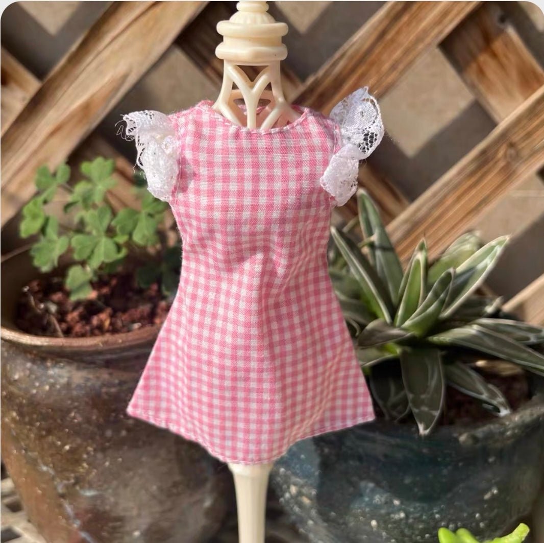 Cute Dress Pink Dress for Blythe,BJD 1/6 Doll Clothes Customized 020 - 图片 3